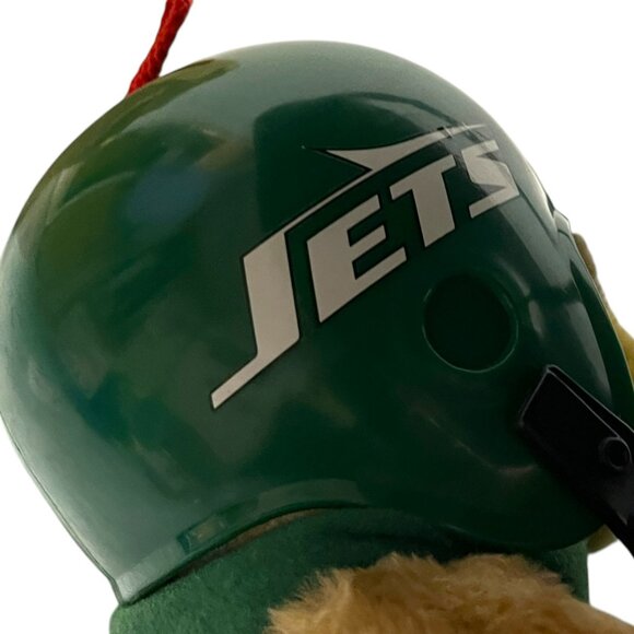 VTG NY Jets Teddy Bear Christmas Stocking NFL Football Plush 19" Hard‎ Helmet - Picture 7 of 9